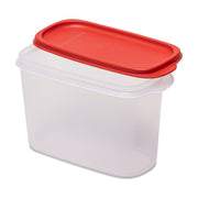 Modularer Eidgenosse 2 Oval 1,1 Liter von der Marke Tupperware / in der Farbe rot - transparent / Vorratsbehälter / Ideal für Trockenvorräte / Modular Stapelbar / Luftdicht schließend / Hier direkt online kaufen