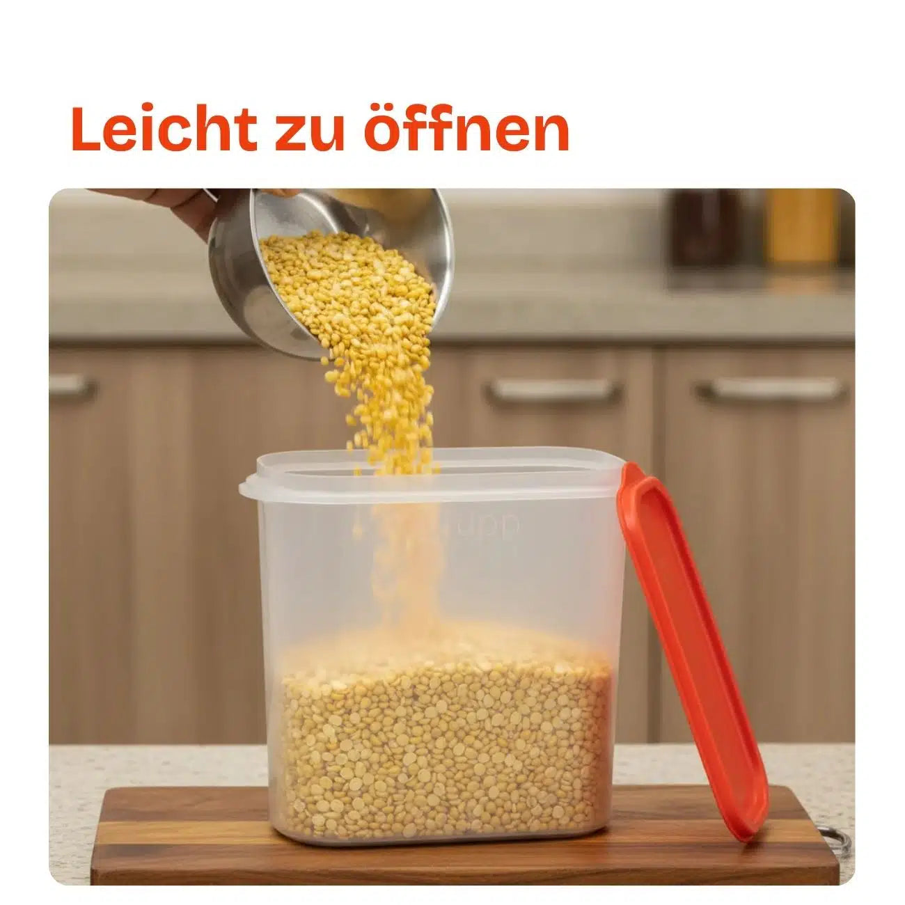 Modularer Eidgenosse 2 Oval 1,1 Liter von der Marke Tupperware / in der Farbe rot - transparent / Vorratsbehälter / Ideal für Trockenvorräte / Modular Stapelbar / Luftdicht schließend / Hier direkt online kaufen