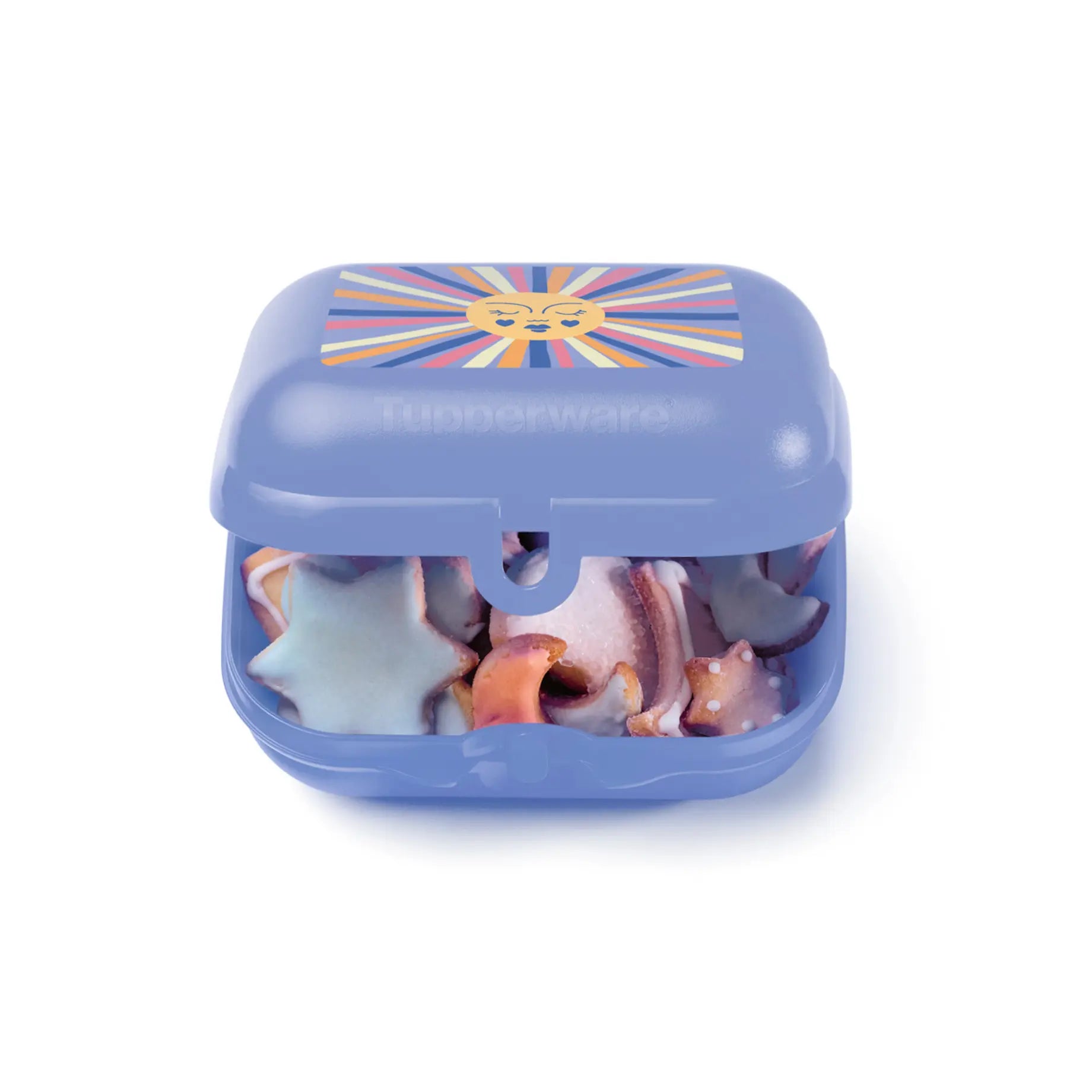 Eco+ Großer Twin Oyster Sunshine von der Marke Tupperware / Brotbox / Lunchbox / Snackbox / Einfach zu öffnen und zu schließen / Ideal  fürs Pausenbrot, kleine Snacks oder auch die selbstgebackenen Plätzchen / Hier direkt online kaufen
