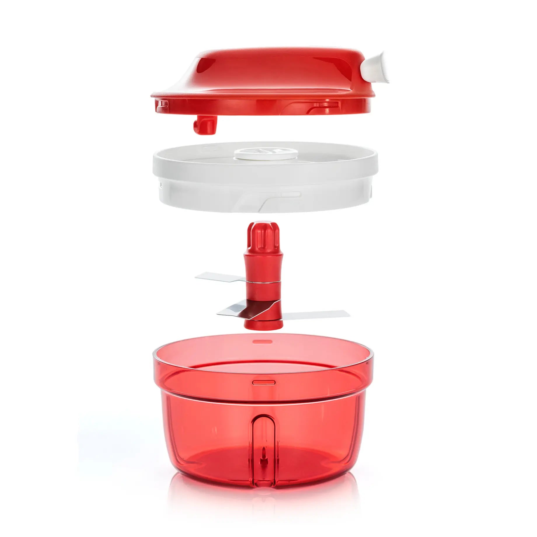 SuperSonic Turbo Chef von der Marke Tupperware / Gemüseschneider mit Zugmechanismus / drei Klingen / Zerkleinern ohne Strom / Rutschfester Behälter / Hier direkt online kaufen 