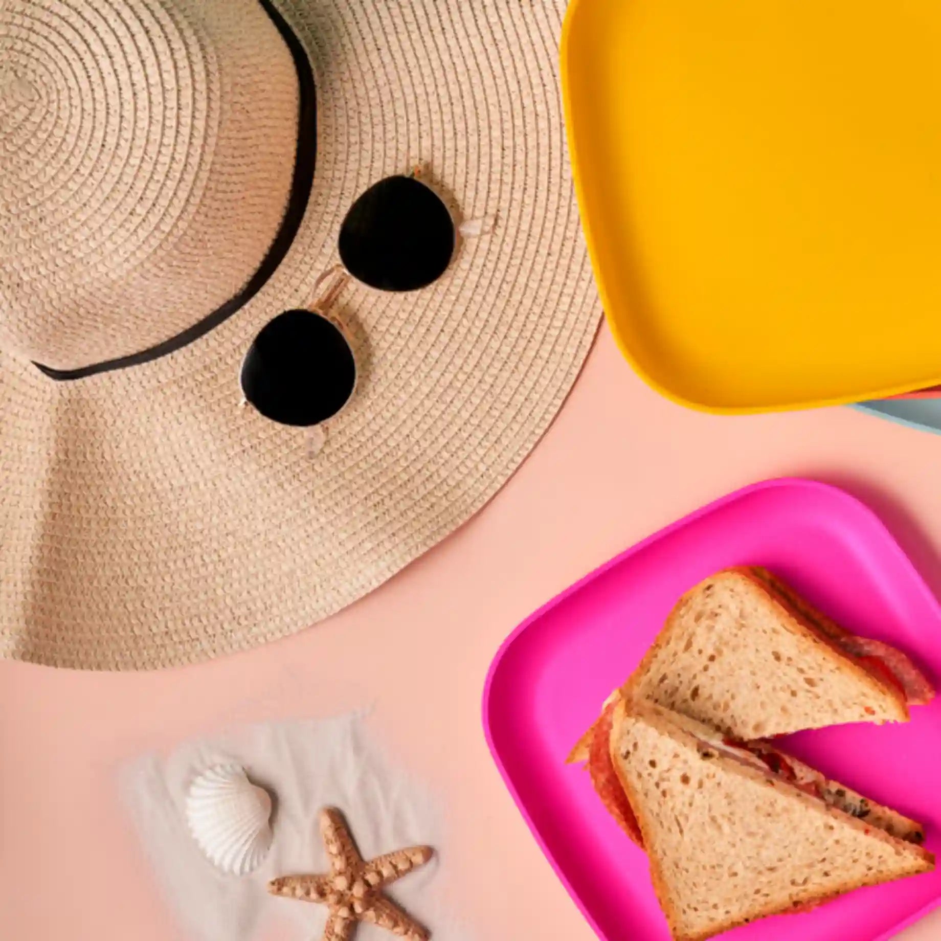 co Picknick Teller Set von der Marke Tupperware / 4 Stück / Für mehr Farbe auf dem Tisch / Nachhaltig und Praktisch / Perfekt für drinnen, draußen und Unterwegs / Hier direkt online kaufen 