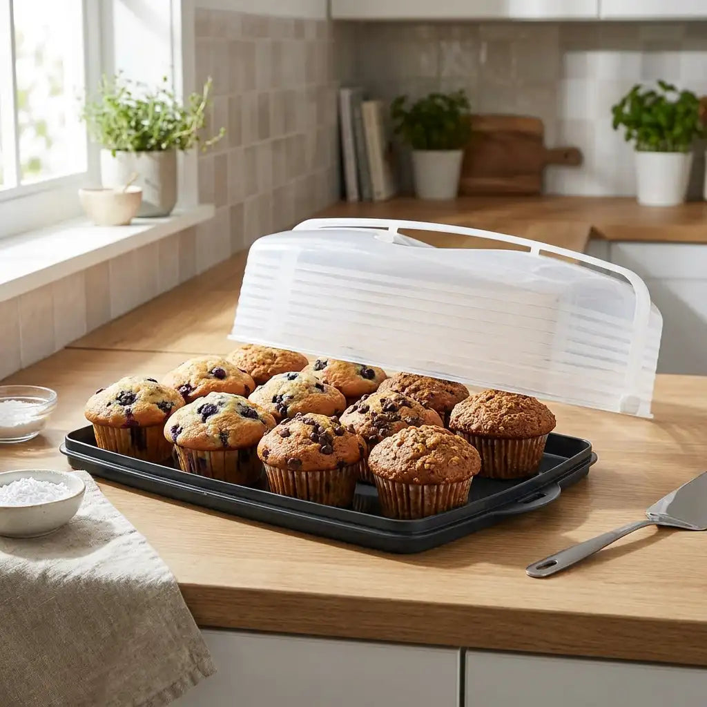 XL Kuchenbehälter Super-Bäcker von der Marke Tupperware / Kuchenbehälter zum Servieren und Transportieren / Transportbehälter für Gebäck / für Kuchen, Torten und Muffins / Hier direkt online kaufen