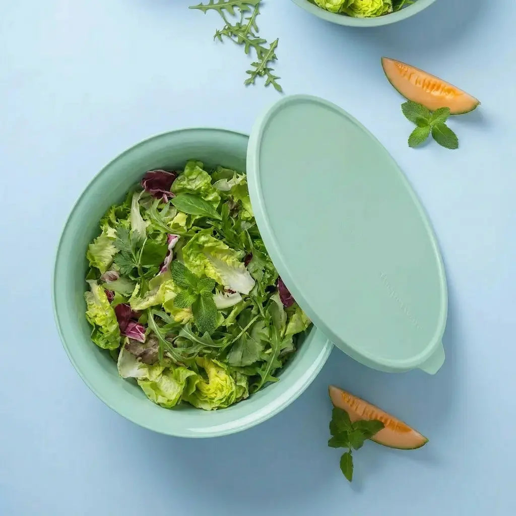 Aloha 4L von der Marke Tupperware in der Farbe Grün / Servier und Transportschüssel / zum Elegant und Bunten Servieren / Modular Stapelbar / Luft- und Wasserdicht schließend 