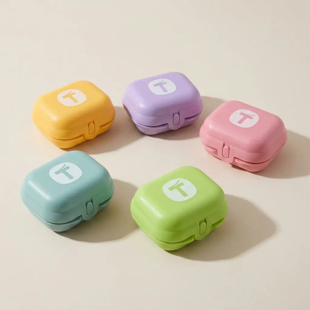 Oyster Mini Twin Box von der Marke Tupperware / in der Farbe Flieder mit BigT Design / Perfekt für Unterwegs / Ideal zum Transportieren von Kleinigkeiten / Umweltfreundlich / Handlich dank Abgerundeter Form / Hier direkt online kaufen 