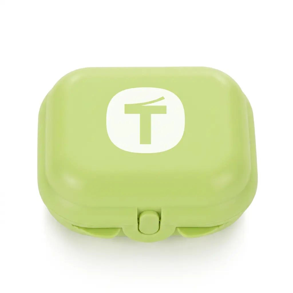 Oyster Mini Twin Box von der Marke Tupperware / in der Farbe Hellgrün mit BigT Design / Perfekt für Unterwegs / Ideal zum Transportieren von Kleinigkeiten / Umweltfreundlich / Handlich dank Abgerundeter Form / Hier direkt online kaufen 
