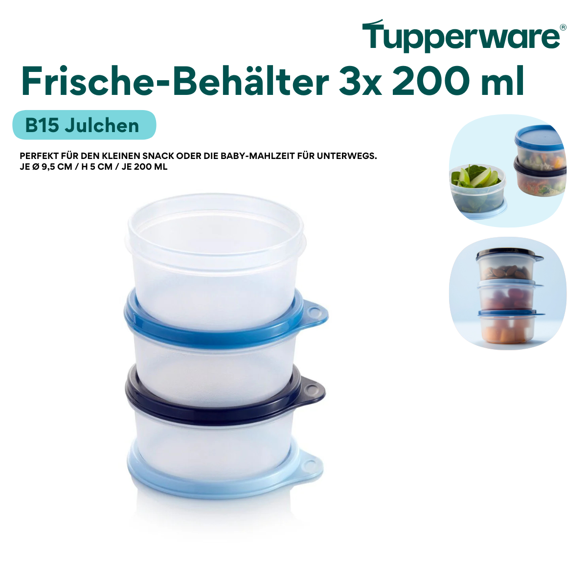 Frische-Behälter 200 ml (3) Drei Julchen