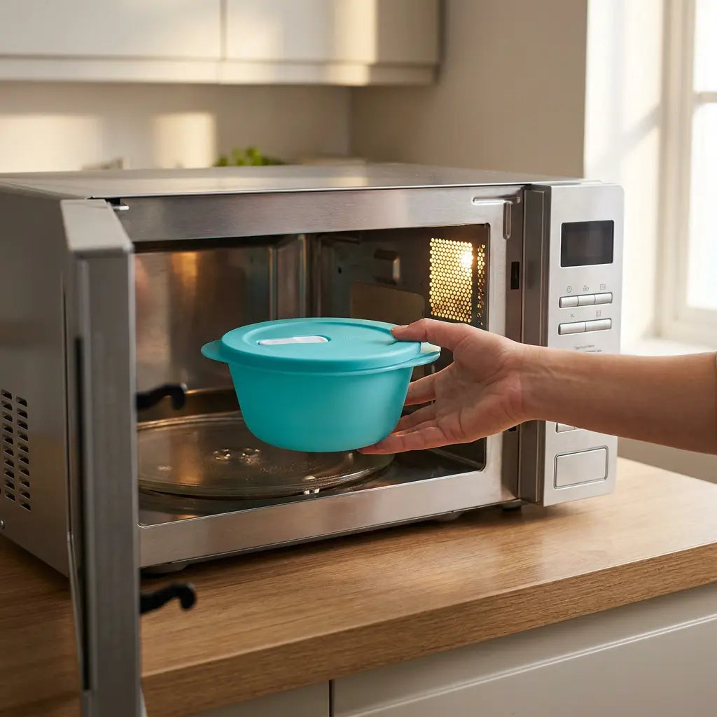 MicroTup 775 ml Mikrowellenteller von der Marke Tupperware / in der Farbe Blau / zum Vorkochen, Aufwärmen und mitnehmen / Hier direkt online kaufen