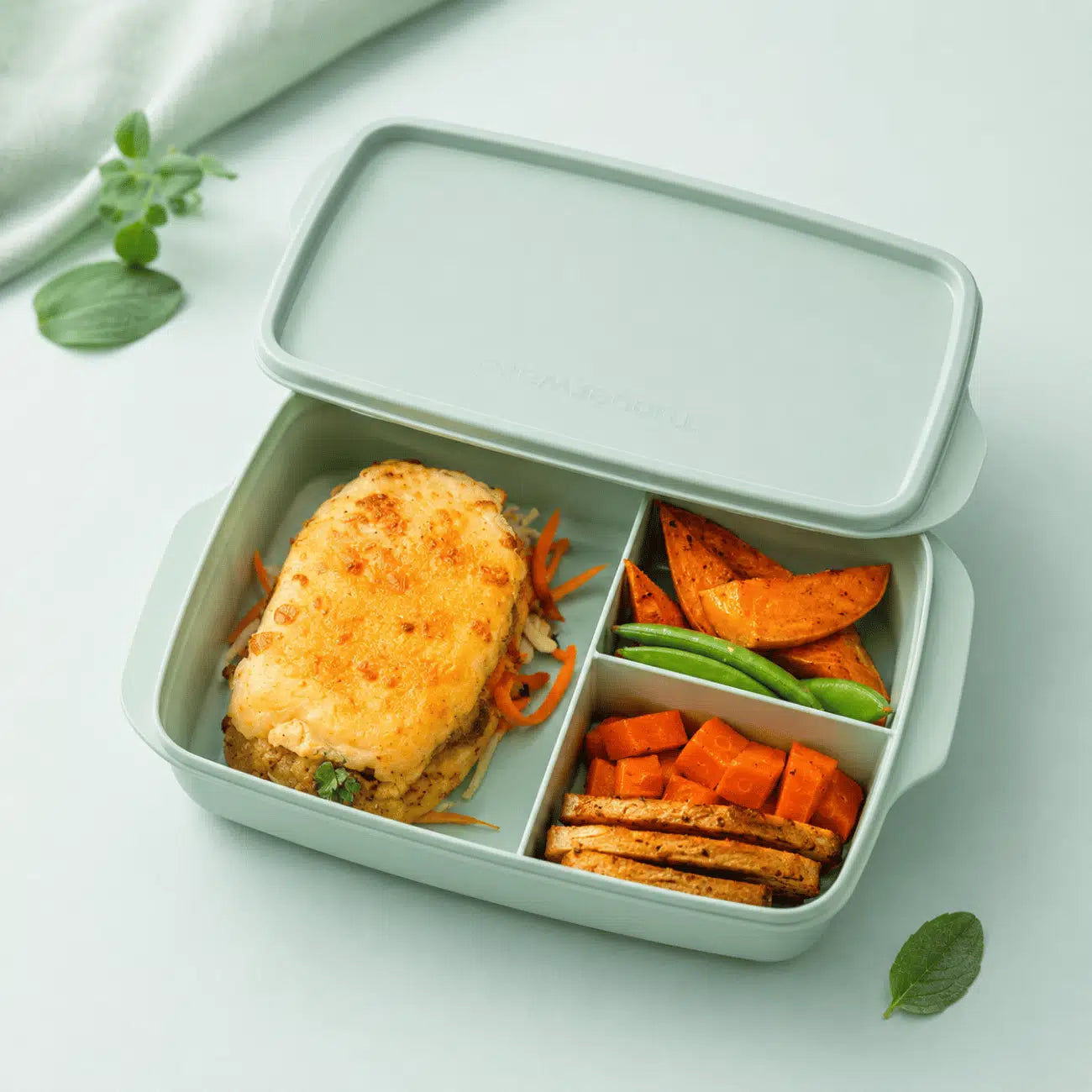 Eco+ Lunch & Pausenbox 1L von der Marke Tupperware / in der Farbe Salbei / Pausenbox / Brotdose / Ideal für Unterwegs / Hier direkt online kaufen