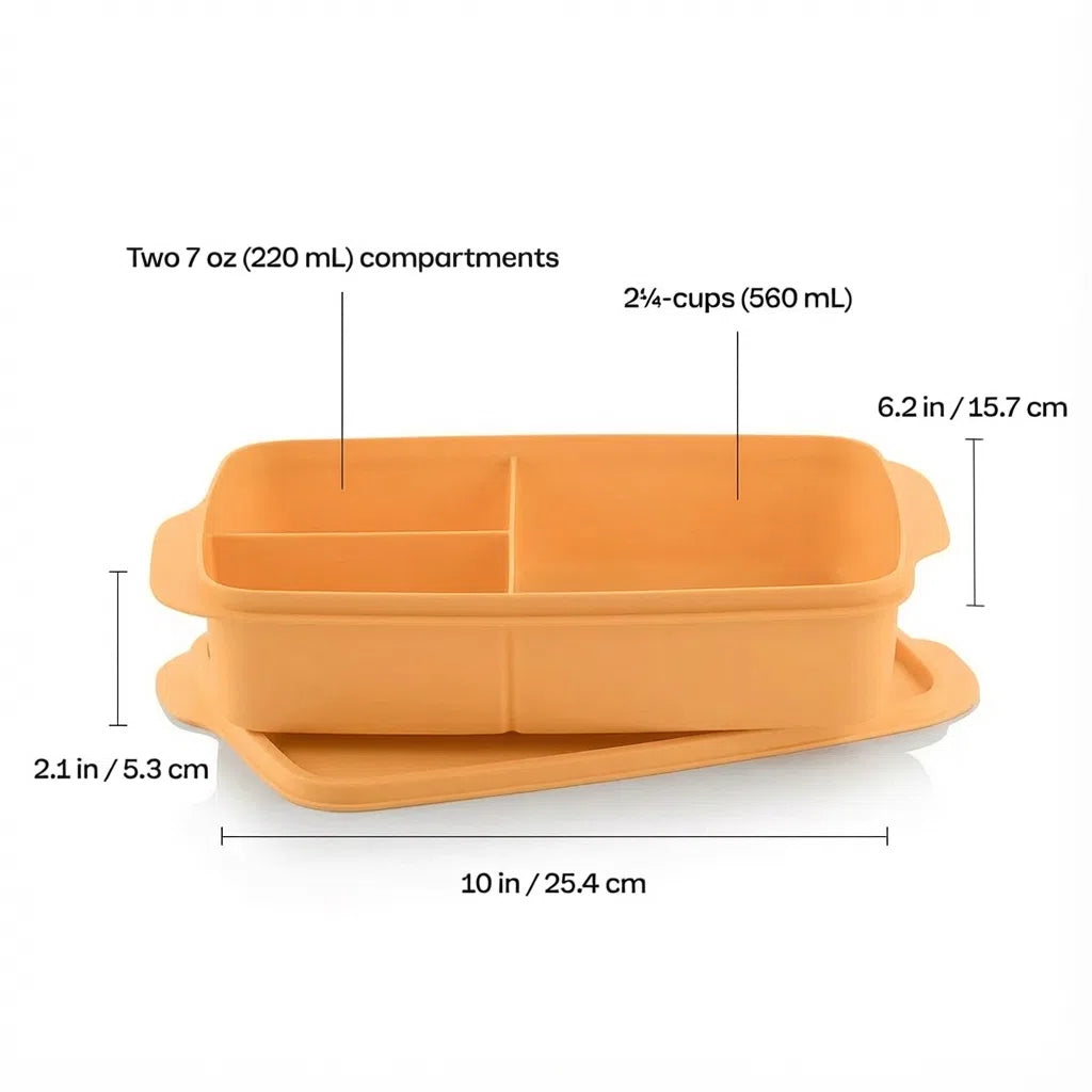 Eco+ Lunch & Pausenbox 1L von der Marke Tupperware / in der Farbe Orange / Pausenbox / Brotdose / Ideal für Unterwegs / Hier direkt online kaufen