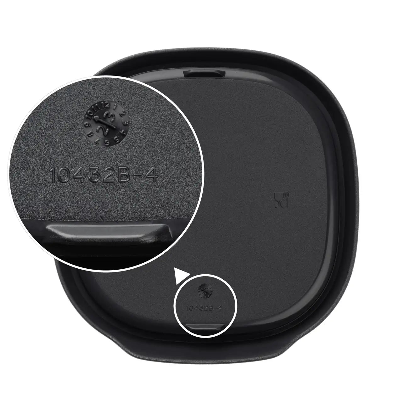 Eckiger Deckel | One Touch Fresh | Schwarz