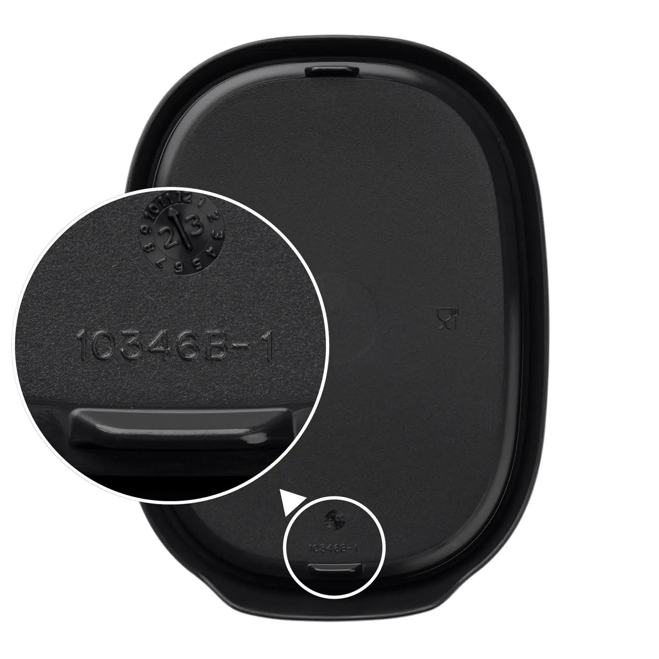 Ovaler Deckel | One Touch Fresh | Schwarz