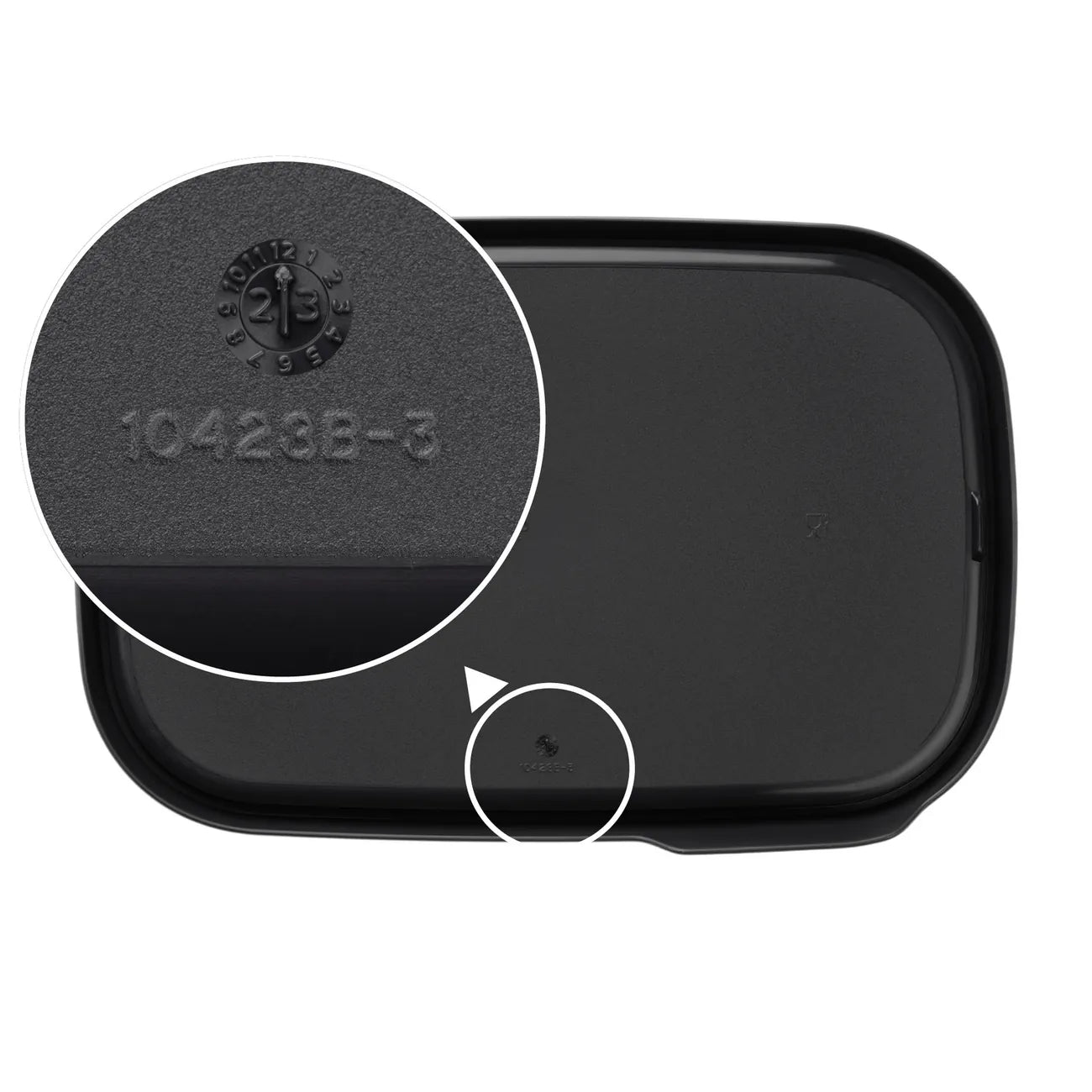 Rechteckiger Deckel | One Touch Fresh | Schwarz