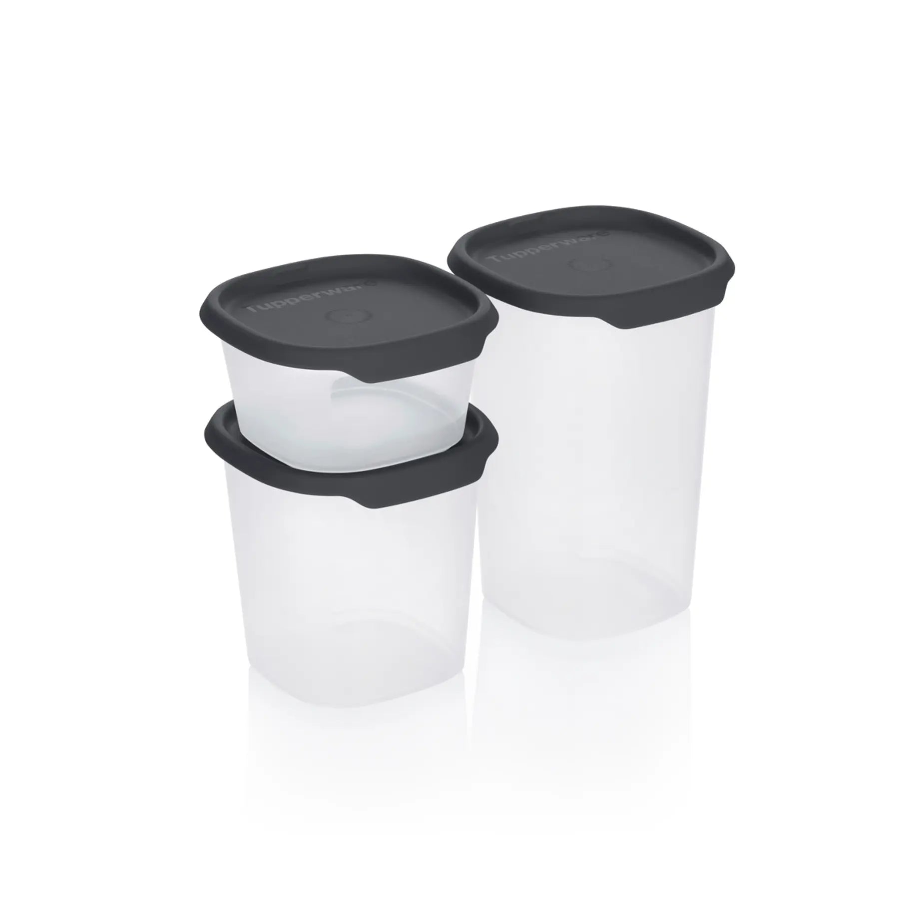 One Touch Fresh Eckig 370ml von der Marke Tupperware / in der Farbe Schwarz / Vorratsbehälter / Lebensmittelbehälter / Aufbewahrungsbehälter / Modular Stapelbar / Luftdicht schließend / Hier direkt online kaufen  