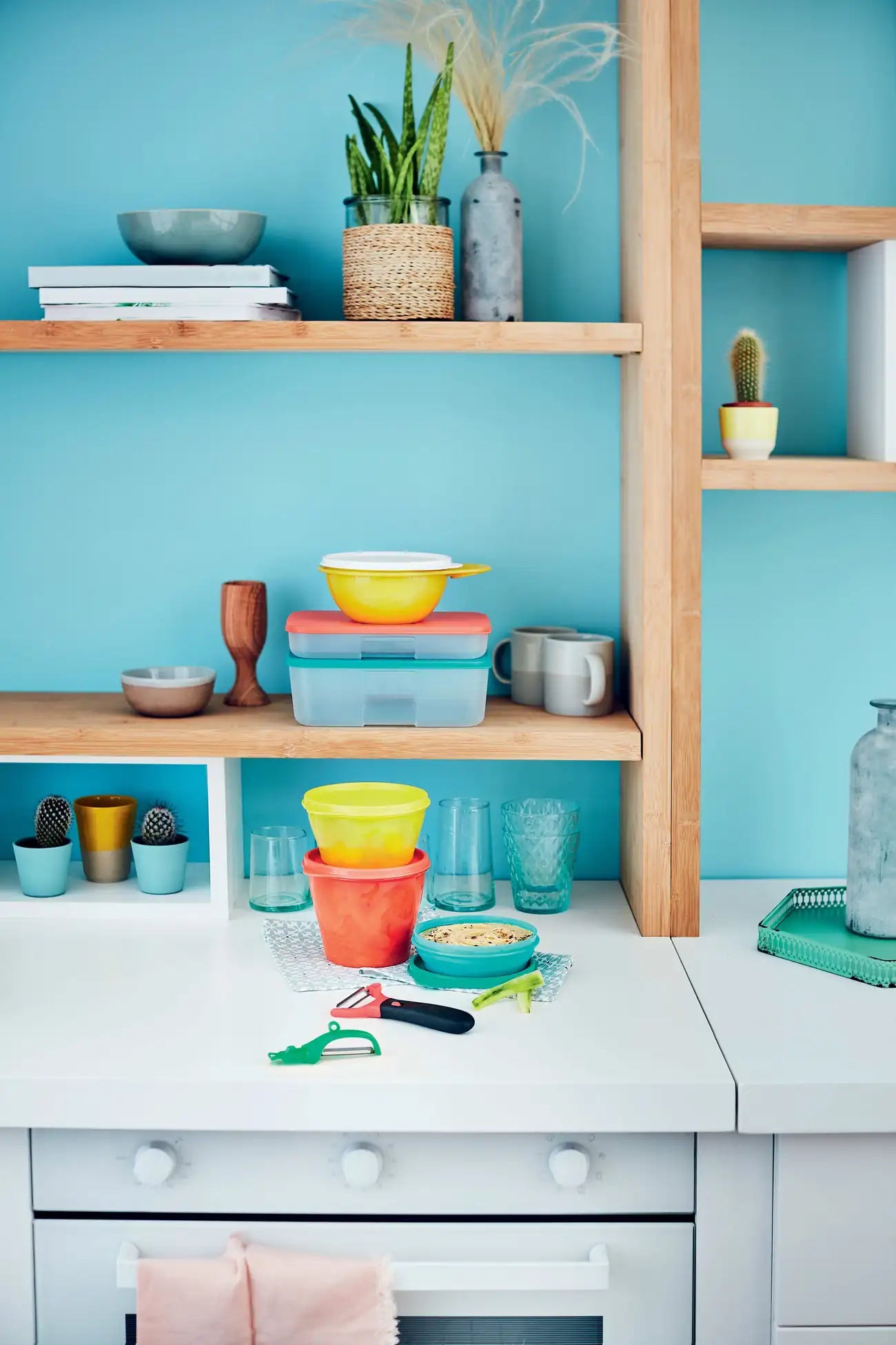 Klick-Serie Schäler von der Marke Tupperware / Glatte Klinge & Wellenschliff-Klinge / 2 in 1 / Sparschäler / Hier direkt online kaufen 