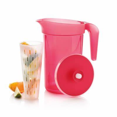 Aloha Picknick Kanne mit Sieb von der Marke Tupperware / 2L Fassungsvermögen / Perfekt für Fruchtsaft, Eistee oder Mixgetränke / mit Aroma Einsatz der sich Ideal eignet für Beeren, Minze, Basilikum oder ähnliches / Farbenfrohe Trinkkanne / Hier direkt online kaufen