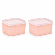 Kleiner Gefrier-Behälter | Rechteckig | 400 ml | Rosa