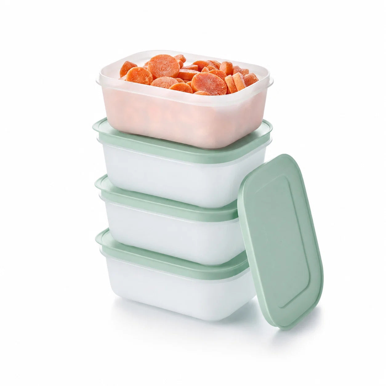 Gefrierbehälter 450ml | 4 Stück | Eis-Kristall | Salbei