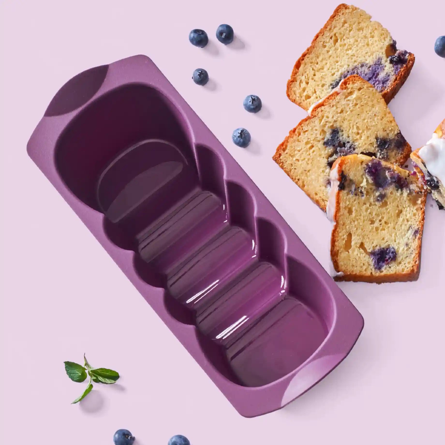 Tupperware Silikonform Kasten 11115871 Backformen / Tupperware Silikonform Kasten – flexible Silikon-Backform mit Wellenmuster, 1,5 l, lila / Silikonbackform von Tupperware / starke Anthihafteigenschaften / Flexibel / einfache Reinigung / Hier direkt online kaufen