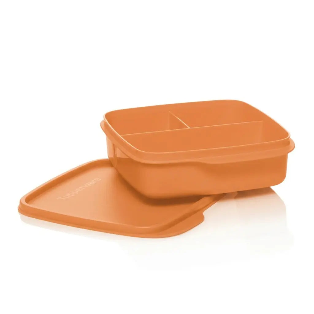 Tupperware Clevere Pause | 550 ml und 3-Fächern | Pfirsich 11186050 Iconic Bestseller / Clevere Pause 550ml mit 3 Fächern von Tupperware / in der Farbe Kamille / Lunchbox / Brotdose / dicht verschließbar / Hier direkt online kaufen