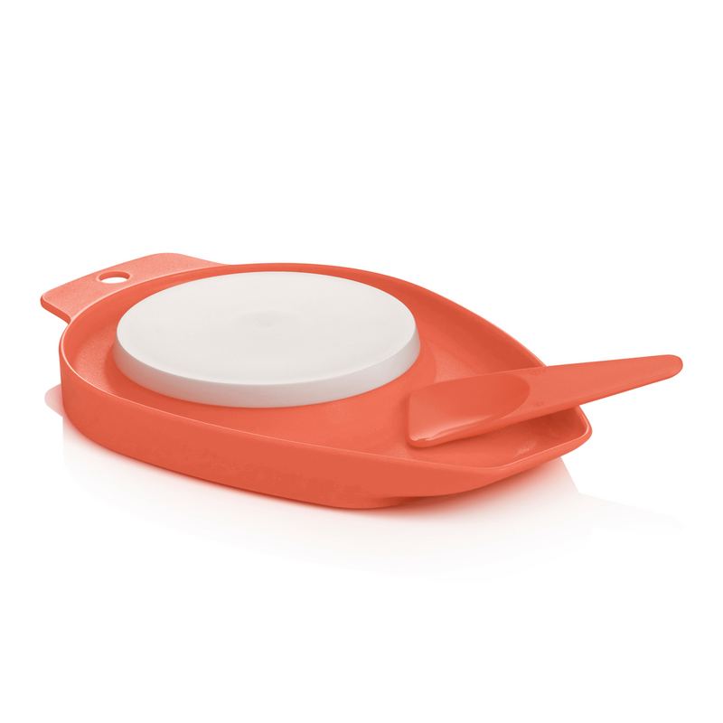 Mamselle kleines Schneidbrett von der Marke Tupperware / Perfekt zum Schälen und Schneiden / mit Cleverer Ablage / kompakte Größe zum Idealen Verstauen / Hier direkt online kaufen