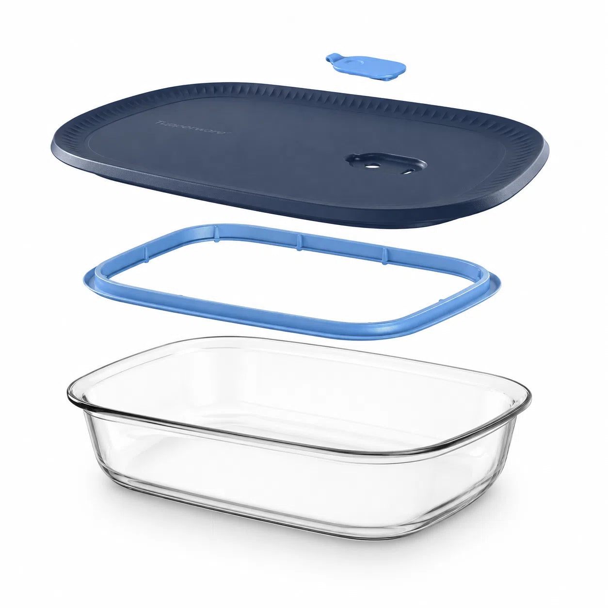 Voila Glass XL Rechteckig 3 Liter von der Marke Tupperware / Glasbehälter für die Mikrowelle / Mikrowellenbehälter / Transportbehälter / Lunchbox / Glasform mit Deckel / Hier direkt online kaufen