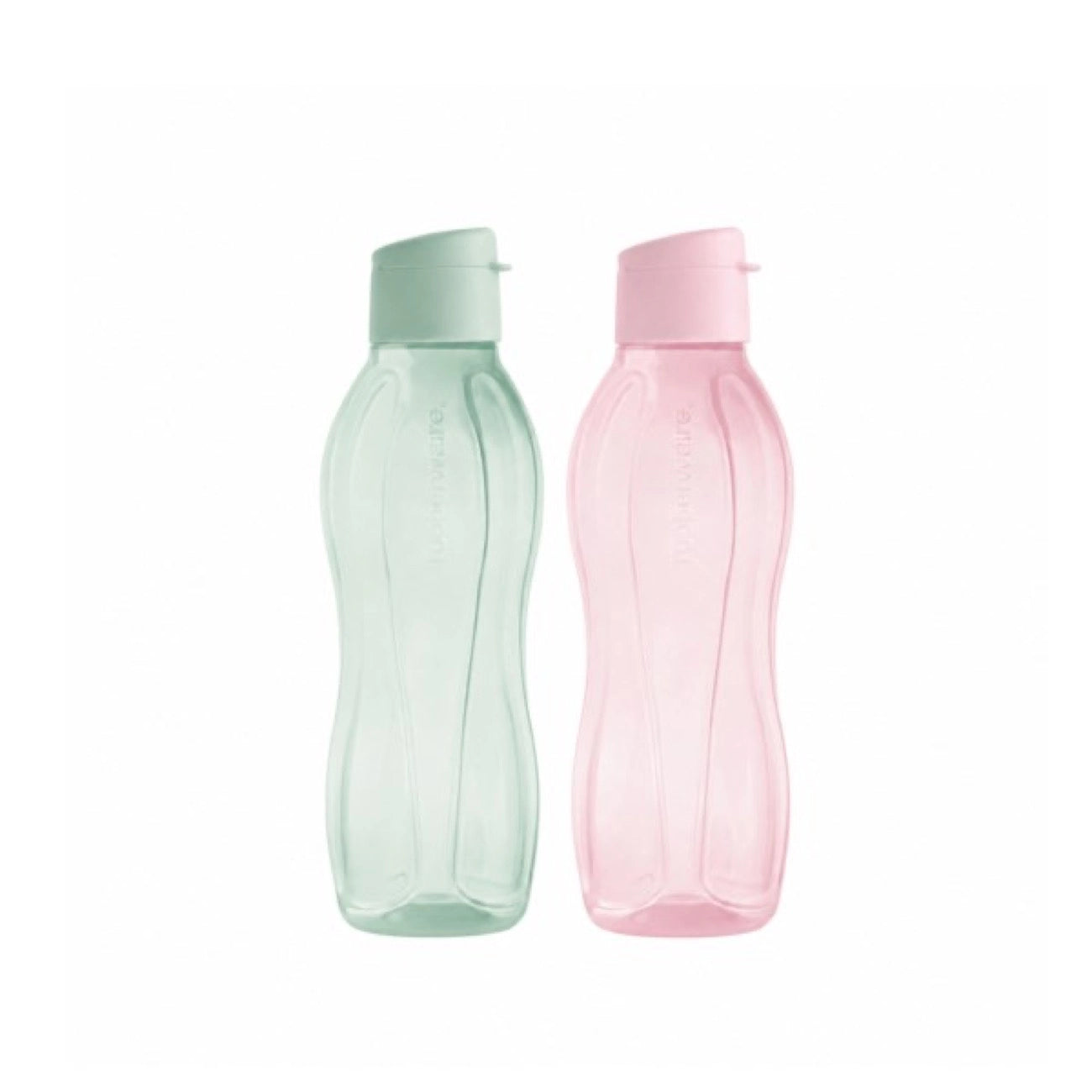 Tupperware EcoEasy Trinkflasche 750 ml, 2er-Set in Salbei und Rosé – Mehrwegflaschen aus recyceltem Eco+ Material