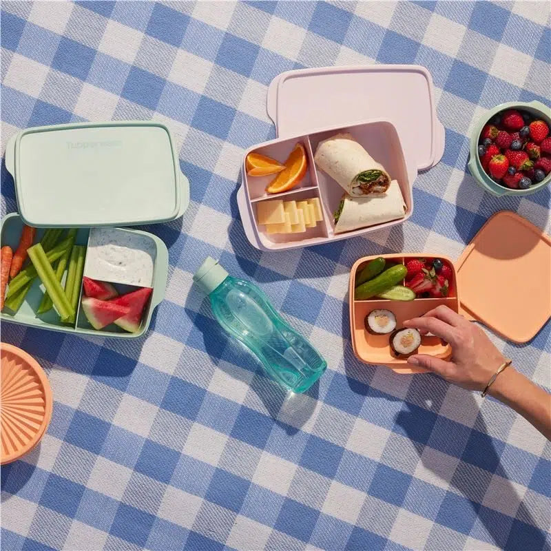Tupperware Trinkflaschen 750 ml | EcoEasy | 2 Stück | Salbei · Rosé 11185993 Iconic Bestseller / Tupperware EcoEasy Trinkflasche 750 ml, 2er-Set in Salbei und Rosé – Mehrwegflaschen aus recyceltem Eco+ Material