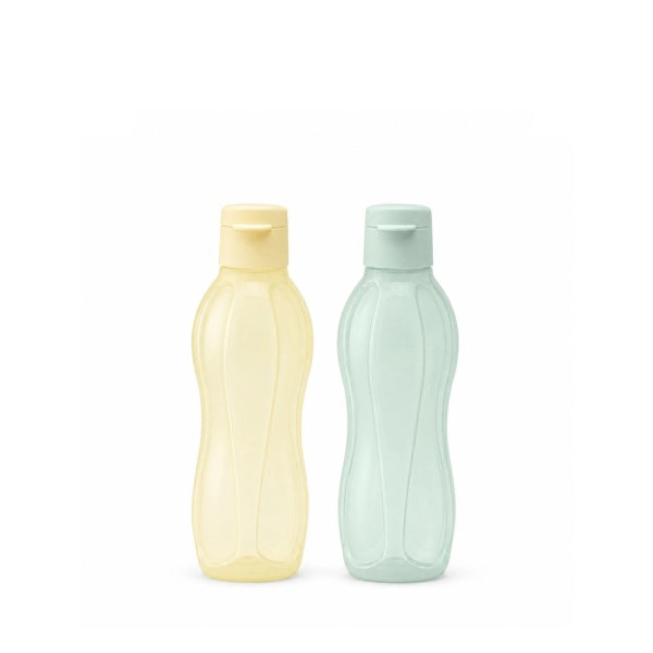 Tupperware EcoEasy Trinkflasche 500 ml, 2er-Set Kamille und Salbei – mit geschlossenen Klappverschlüssen