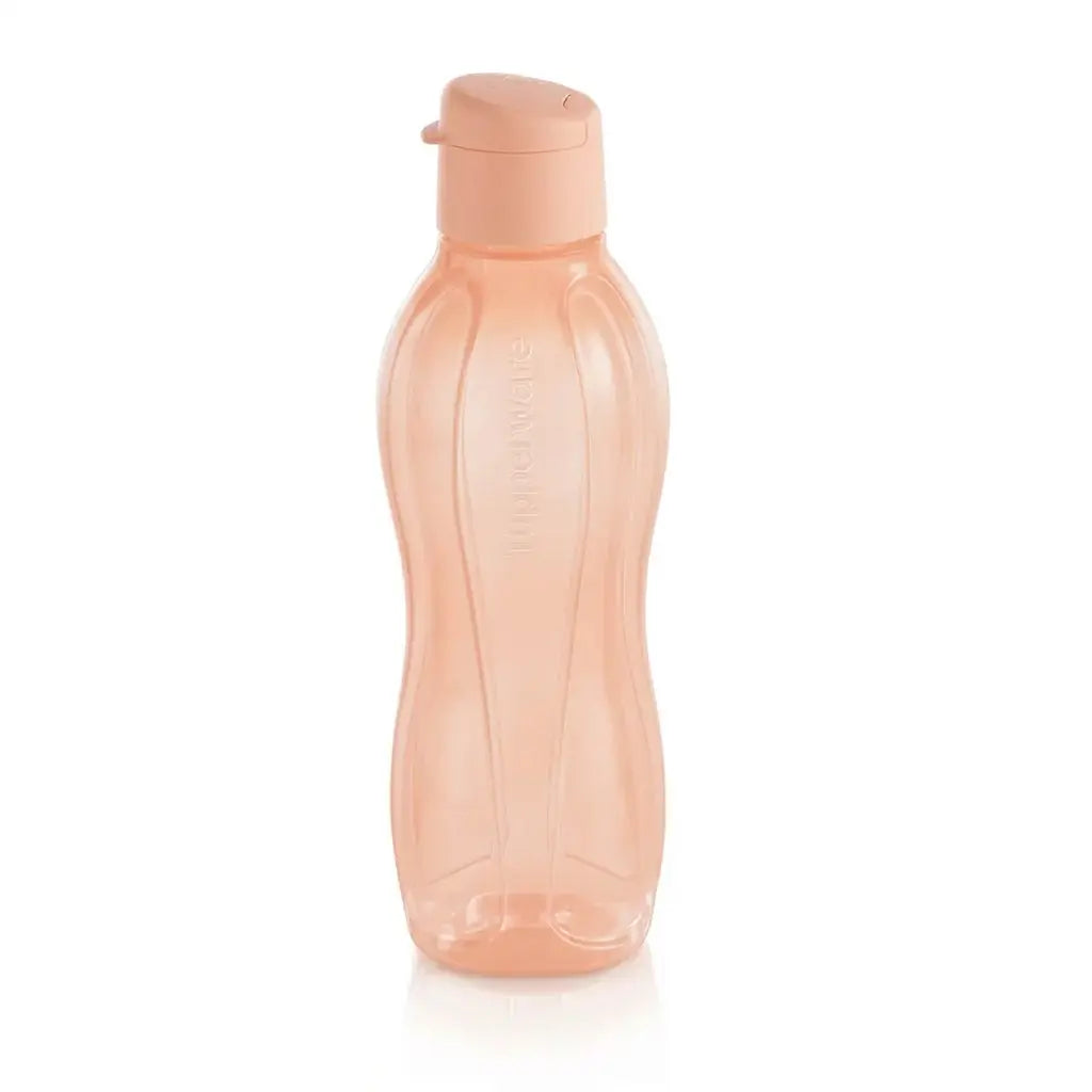 EcoEasy Trinkflaschen 1 Liter 2er-Set Blau & Pfirsich von der Marke Tupperware / Wasserflaschen / Sportflasche / Ideal für Unterwegs / Auslaufsicher / Hier direkt online kaufen 