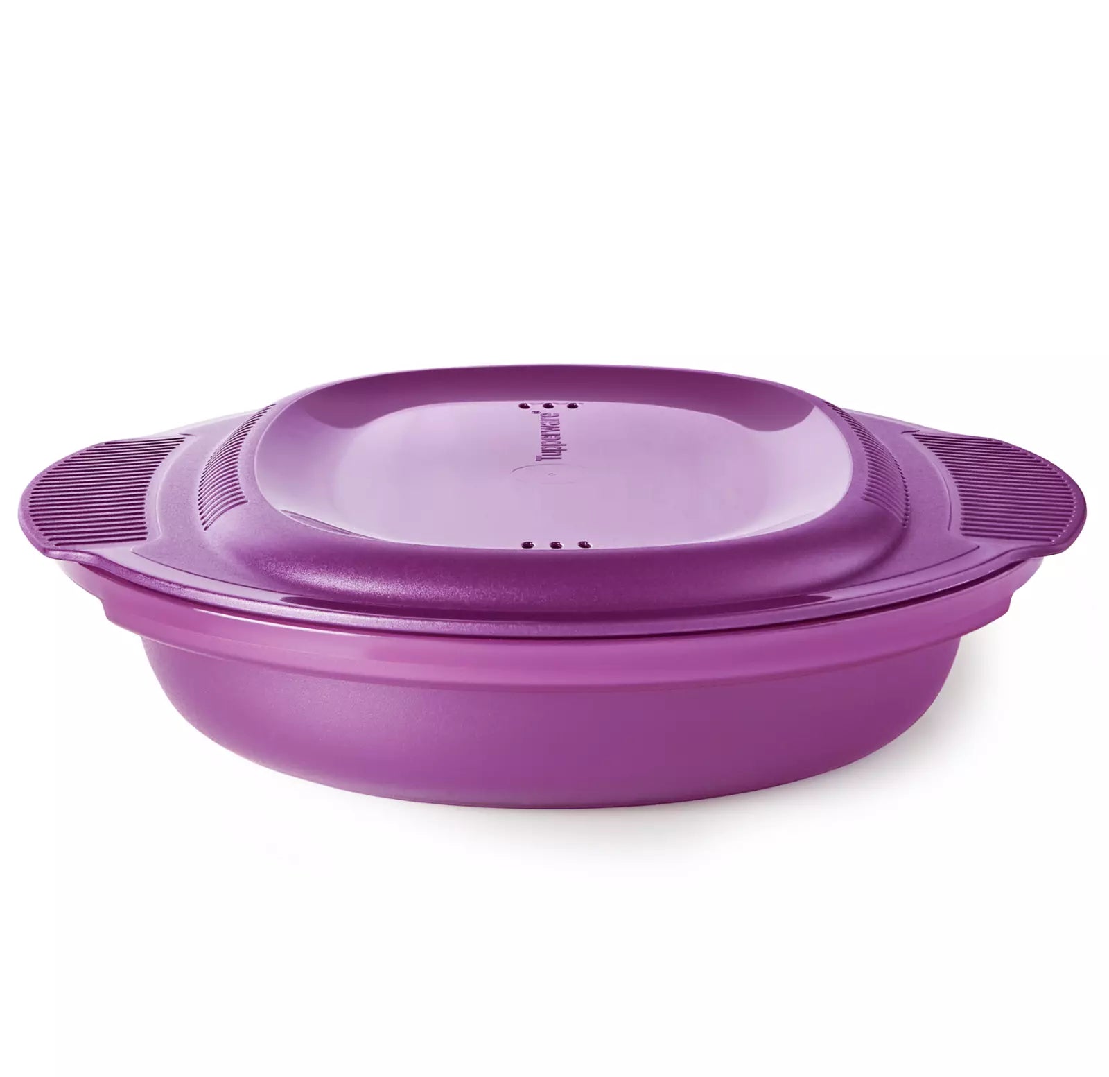 Mikro-Leicht 775 ml rund von der Marke Tupperware / in der Farbe Lila / Mikrowellenbehälter / Ideal geeignet für Speisen aus Ei-Basis / Portionen für 1-2 Personen / hier direkt online kaufen