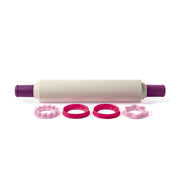 Profi Teigrolle inkl. Abstandshalter von der Marke Tupperware / in der Farbe Lila / Teigrolle mit Ausstecher / Modulare Teigrolle / Hier direkt online kaufen