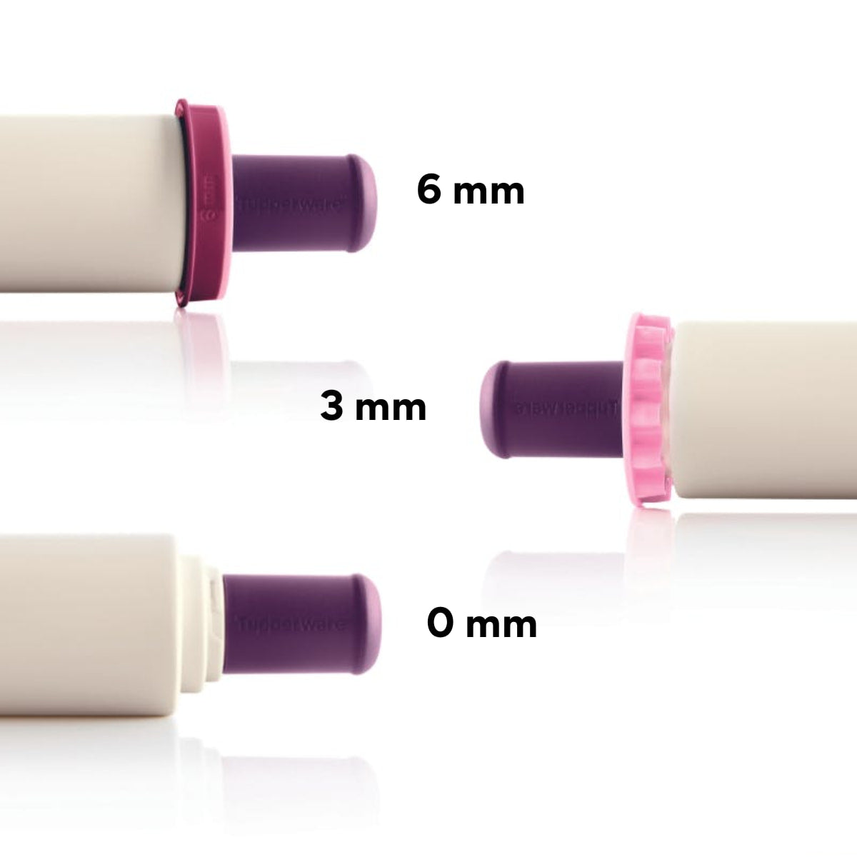 Profi Teigrolle inkl. Abstandshalter von der Marke Tupperware / in der Farbe Lila / Teigrolle mit Ausstecher / Modulare Teigrolle / Hier direkt online kaufen