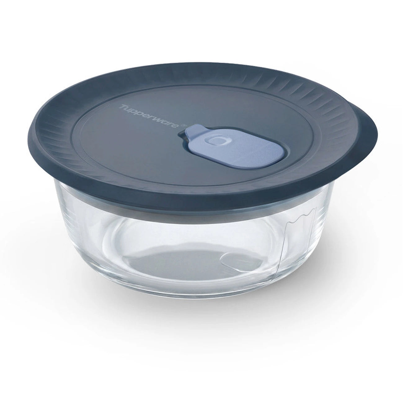 Tupperware Voila Glass Rundbehälter Small 500 ml aus Borosilikatglas mit luftdichtem Deckel und Dampfventil