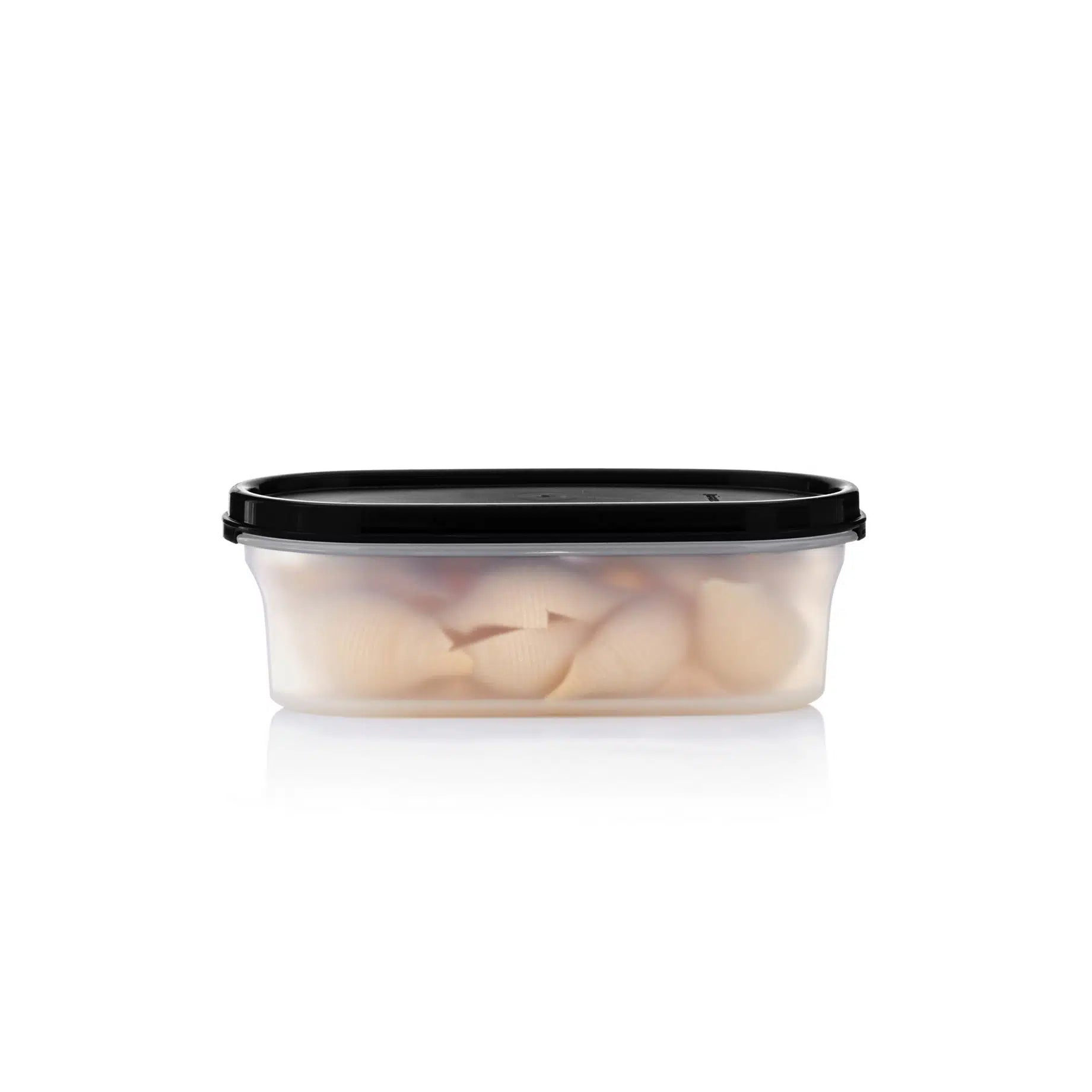 Tupperware Ersatzteil Deckel Nr. 1616 / Modularer Eidgenosse n Deckel ohne Schüttöffnung / Ansicht mit Behälter von der Seite / Hier direkt online Kaufen 