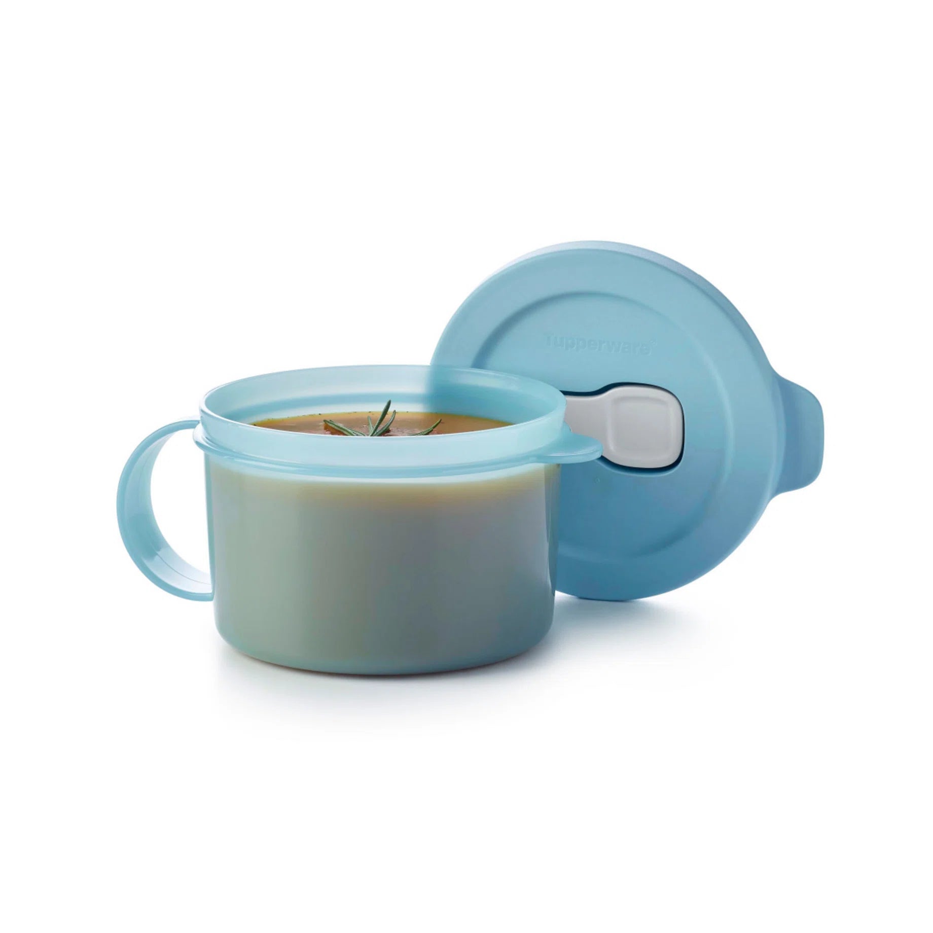 MicroTup Suppentasse 520ml in Blau von der Marke Tupperware / Perfekt zum Aufbewahren und Erwärmen / Ideal für die Mittagspause / in 3 Minuten ist die Suppe warm / Hier direkt online kaufen