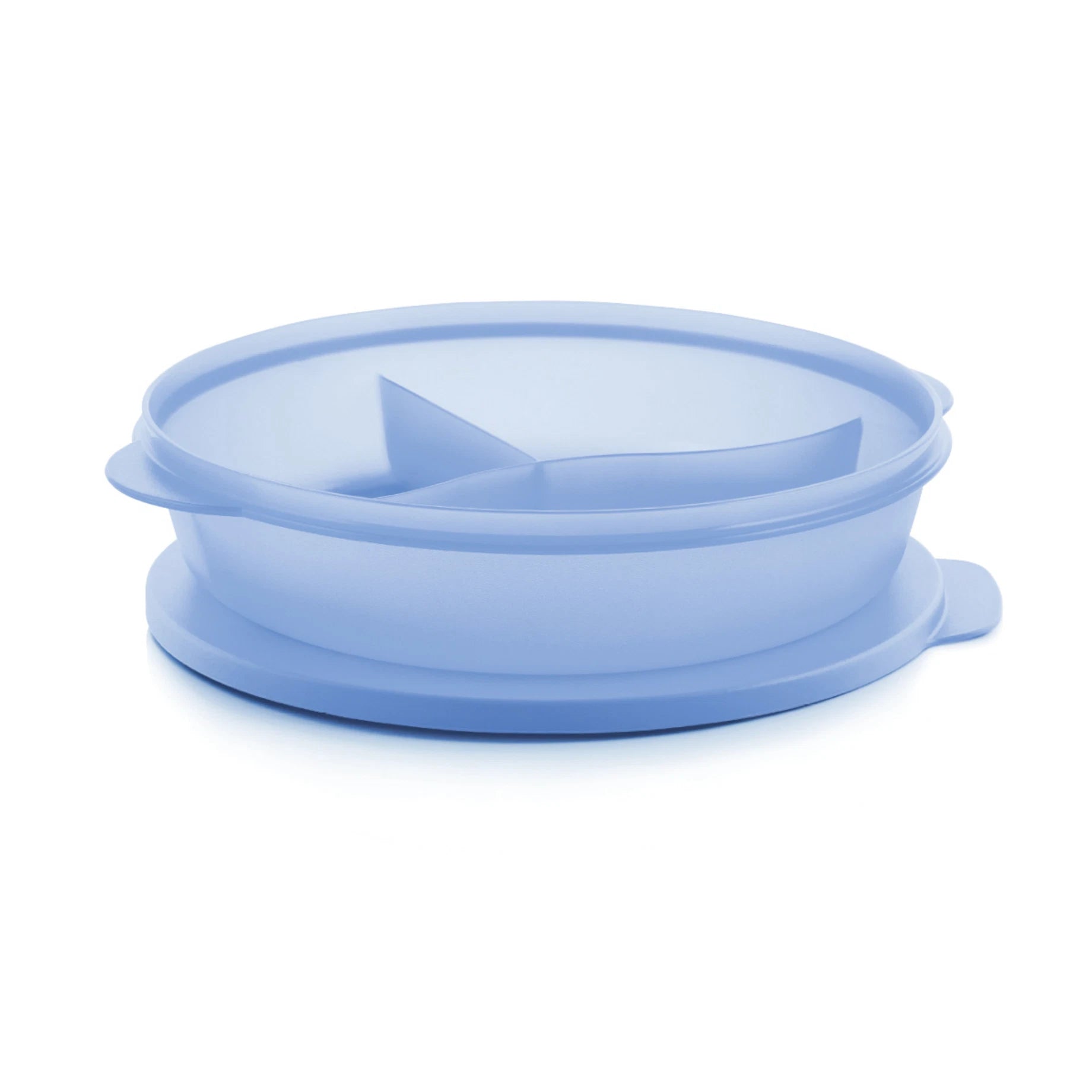 MicroTup Menüteller in Blau von der Marke Tupperware / zum vorkochen, mitnehmen und aufwärmen / Deckel mit Ventil / runder Behälter / fest Schließender Deckel / Hier direkt online Kaufen 