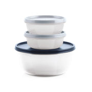 Frische Trio von der Marke Tupperware / besteht aus 2x 300ml und 1x 1,4l Schüsseln mit Deckel / Ideal zu Vorbereiten und Mitnehmen / Vorbereiten Frischhalten und Servieren / Deckel mit Sicherheitsverschluss schließen Luft und Wasserdicht / Schüsseln bei nicht Verwendung platzsparend ineinander stapelbar / Klarsichtblenden an den Behältern / Hier direkt online kaufen