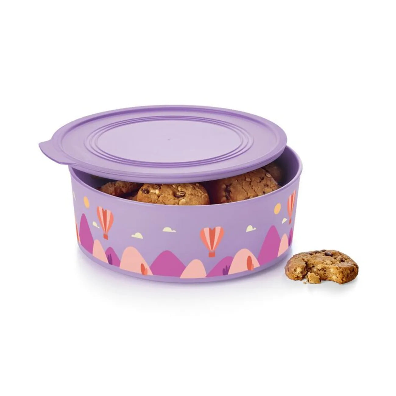 Baseline 1,5l Rund Quadro Lila von der Marke Tupperware / Kecks und Snackdose / Perfekt für Süße und Herzhafte Snacks / Einfach zu Öffnen / Stapelbar /   Hier direkt online kaufen 
