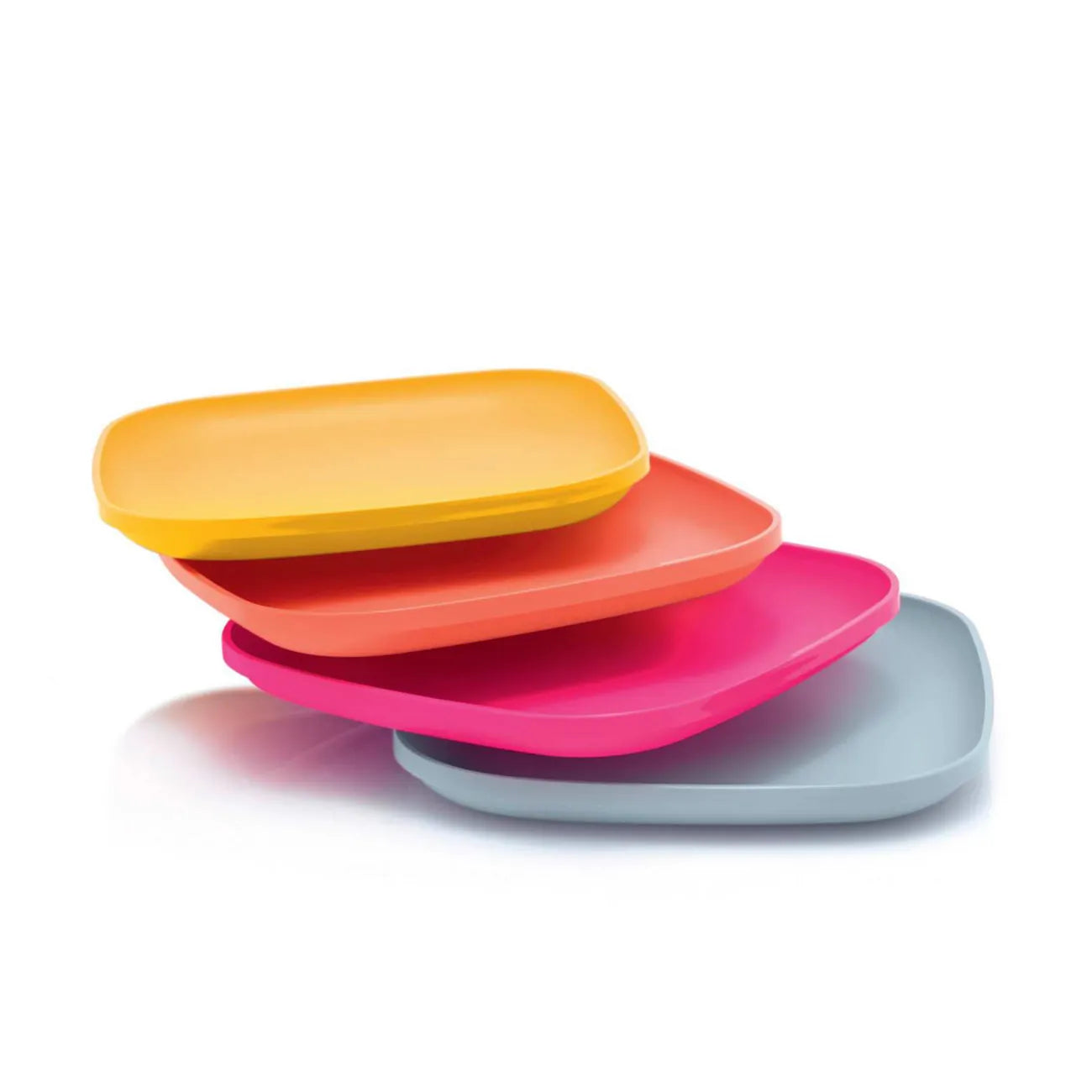 Eco Picknick Teller Set von der Marke Tupperware / 4 Stück / Für mehr Farbe auf dem Tisch / Nachhaltig und Praktisch / Perfekt für drinnen, draußen und Unterwegs / Hier direkt online kaufen 