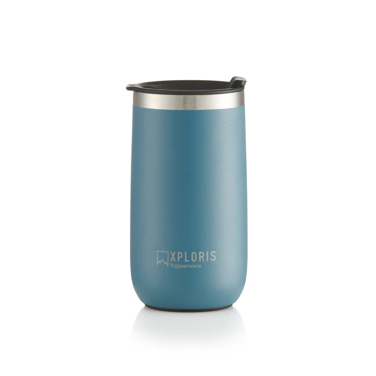 Xploris 350ml Trinkbecher von der Marke Tupperware / Stylisch und Praktisch / Einfaches und bequemes Trinken / Becher hält heiß und kalt Getränke Stundenlang Warm oder Kalt / Schlankes Design - Perfekt für jeden Getränke Halter / Beispielbild Becher Stehend / Hier direkt online kaufen
