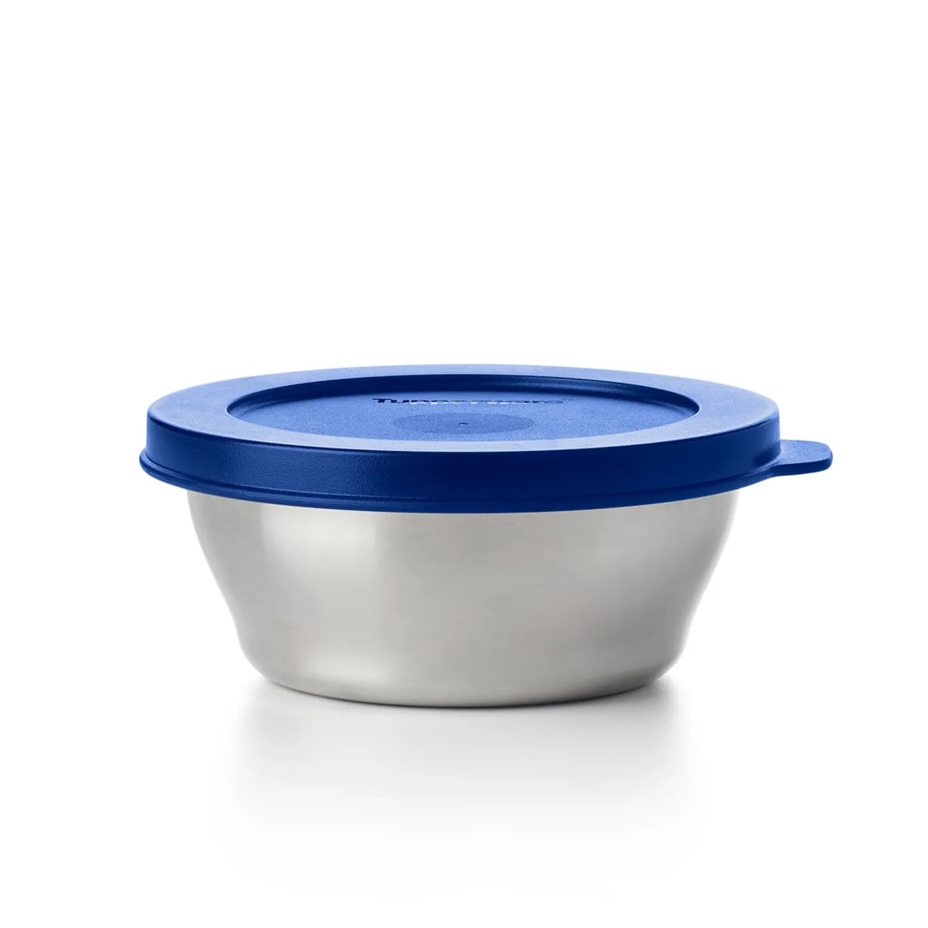 Tiffin Clear Line Edelstahl Behälter Set von der Marke Tupperware / 3 Behälter - 200ml, 300ml und 450ml / Edelstahl Schüsseln mit Kunststoff Deckel /  zum Servieren und Mitnehmen / Einfach zu Reinigen / Ansicht 200ml Behälter / Hier direkt online kaufen