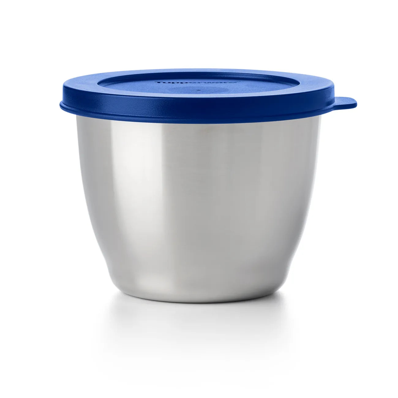 Tiffin Clear Line Edelstahl Behälter Set von der Marke Tupperware / 3 Behälter - 200ml, 300ml und 450ml / Edelstahl Schüsseln mit Kunststoff Deckel /  zum Servieren und Mitnehmen / Einfach zu Reinigen / Ansicht 450ml Behälter / Hier direkt online kaufen