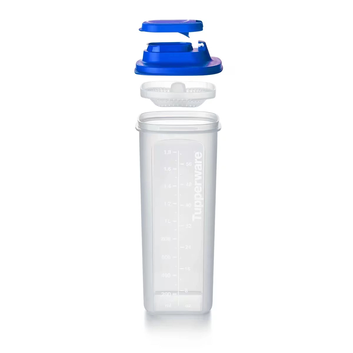Tupperware Kanne 2 L mit Sieb | Slim Line Erfrischer | Neuer Deckel | Blau C187 Aufbewahrung / Slim Line Kanne 2l mit Sieb von der Marke Tupperware / auslaufsicher und langlebig / Ideal zum Aufbewahren und Servieren / Passt in die Kühlschranktür / Einfach zu halten / Ideal für Unterwegs / Spülmaschienenfest / Übersicht alle Einzelteile / Hier direkt online kaufen
