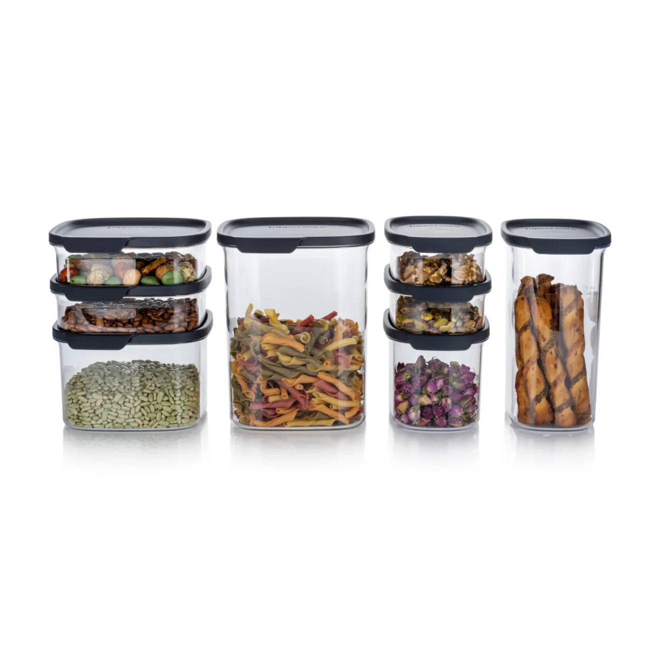 Ultra Clear 1l in Oval von der Marke Tupperware / ein echter Hingucker in Kühlschrank und Vorratsschrank / leicht zu öffnende, Luftdichte Deckel / modular Stapelbar / Langlebig und Nachhaltig / Vielseitig Einsetzbar / Ansicht Behälter nebeneinander Aufgereiht / Hier direkt online kaufen 