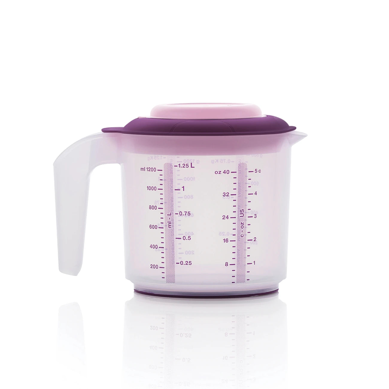 Rühr Mix 1,25l von der Marke Tupperware / Rühr Behälter zum Messen, Mixen und Rühren / Mit Spritzschutz Deckel / auch zum Frischhalten und Aufbewahren / mit Anti Rutsch Ring / Rühr Mix  mit Messskala / Hier direkt online kaufen 