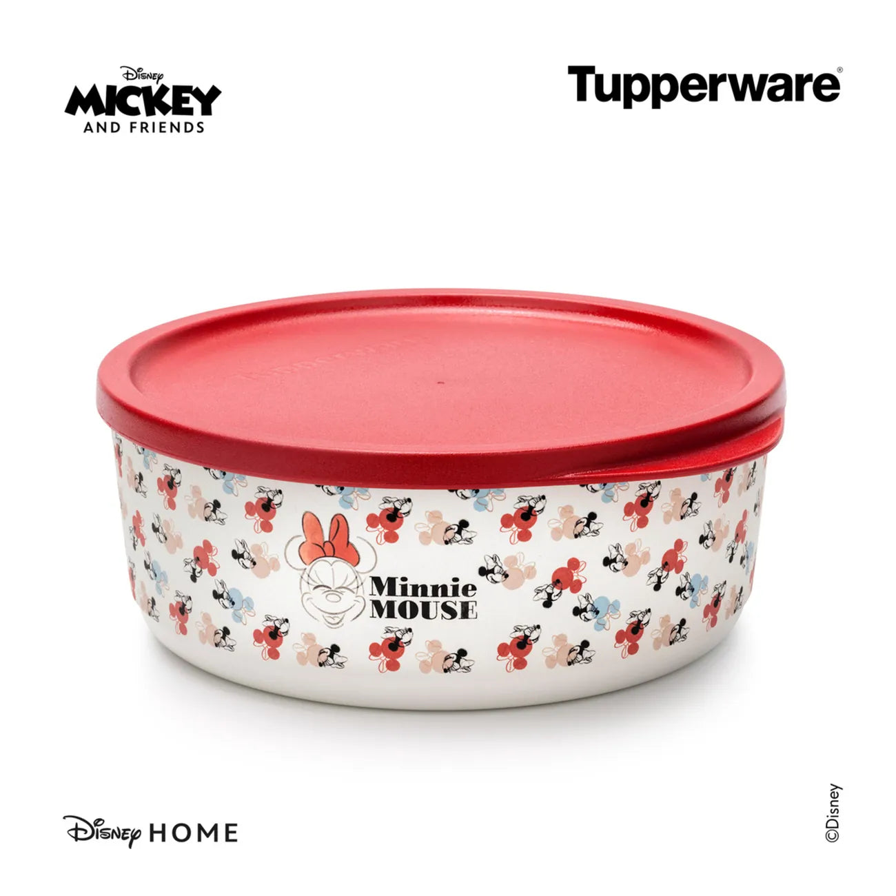 Cubix Rund von der Marke Tupperware / in Disney Minnie Mouse Design / mit Luftdichten Deckel / Aufbewahrungs- und Vorratsdose / Praktisch & Stylisch / Perfekt für alle Disney Fans / Hier direkt online kaufen
