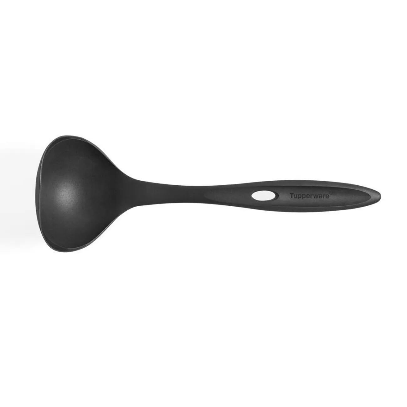Schöpflöffel Küchenfreund von der Marke Tupperware / Robust und Langlebig / von beiden Seiten bequem zum Schöpfen / vordere Kante ist Abgeflacht zum bequemen Schöpfen / Ansicht Schöpflöffel von Oben / Hier direkt online kaufen