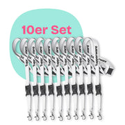 Schlüsselband 10 Stück von der Marke Tupperware / 25mm Breit / Satinband / mit Haken und Sicherheitsverschluss / Hier direkt online kaufen