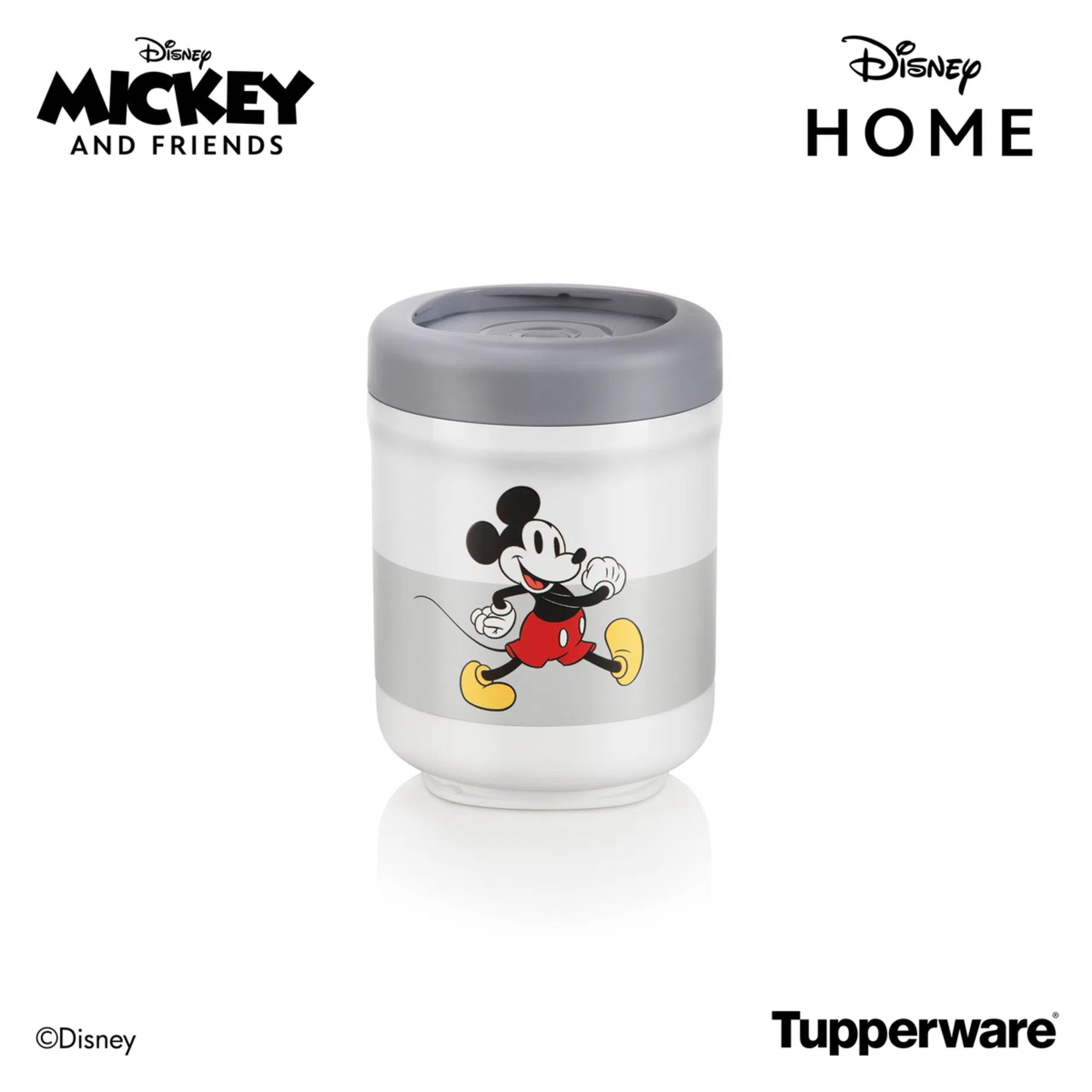 Hot & Go S Disney MICKEY 235 ml Behälter von der Marke Tupperware / im Disney Mickey Mouse Design / Perfekt für unterwegs / hält Speisen bis zu 6 Stunden Warm oder Kalt / Doppelwandiger Edelstahlbehälter / mit Auslaufsicheren Deckel mit Ventil / Isolierbehälter / Leicht zu Reinigen / Hier direkt online kaufen 