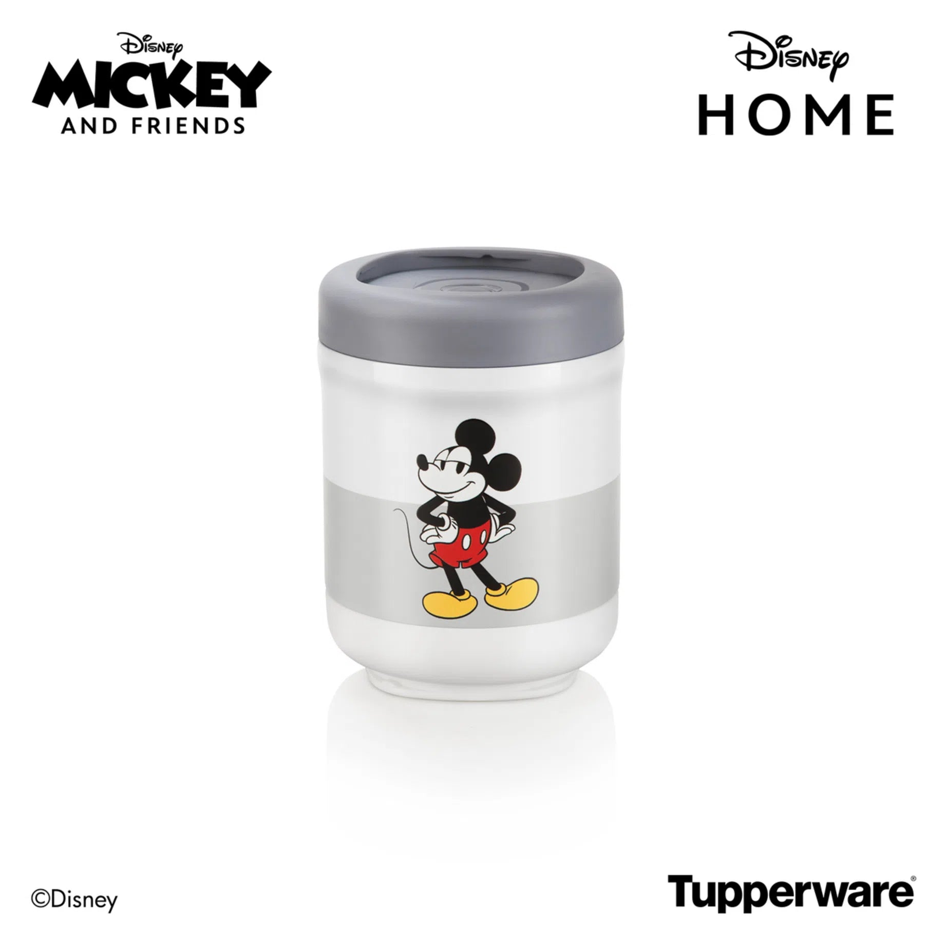 Hot & Go S Disney MICKEY 235 ml Behälter von der Marke Tupperware / im Disney Mickey Mouse Design / Perfekt für unterwegs / hält Speisen bis zu 6 Stunden Warm oder Kalt / Doppelwandiger Edelstahlbehälter / mit Auslaufsicheren Deckel mit Ventil / Isolierbehälter / Leicht zu Reinigen / Ideal für Kinder  & Mickey Mouse Fans / Hier direkt online kaufen